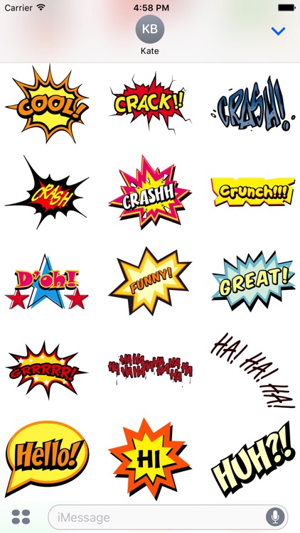 Comic Stickers #1-Pop Art for iMessage