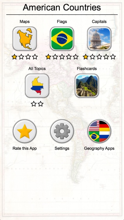 American Countries and Caribbean: Flags, Maps Quiz