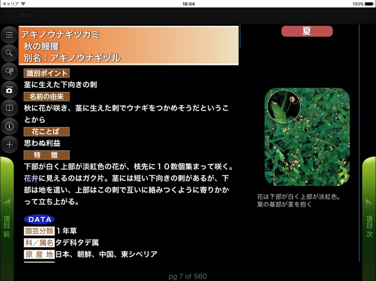 季節の野草・山草図鑑 for iPad