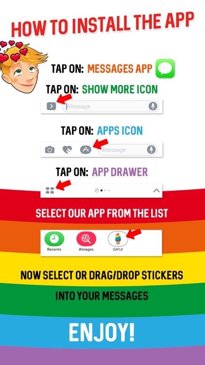 GAYJI - Gay Pride LGBT Emoji for iMessage