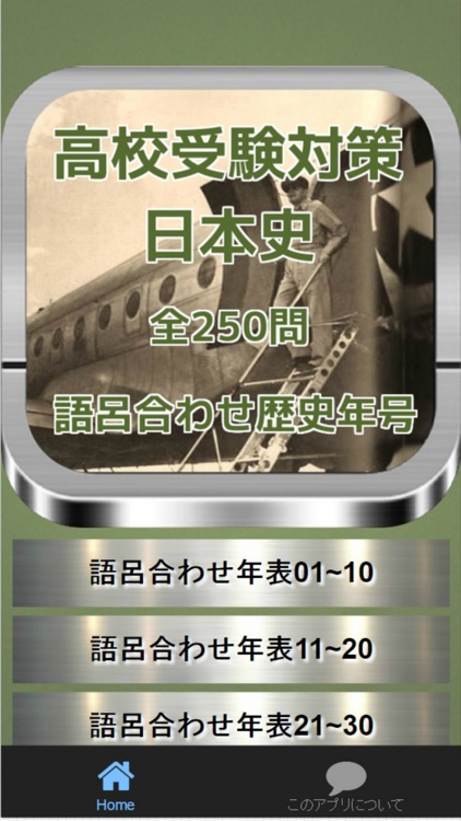 高校受験対策　日本史語呂合わせ歴史年号　全250問