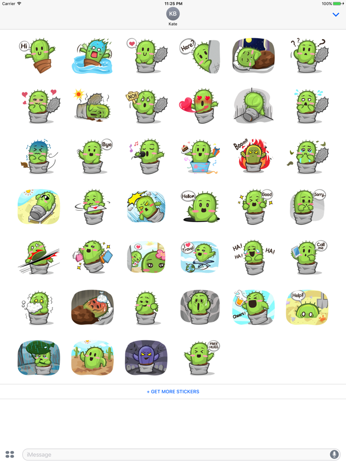 Tiny Cactus - Cute stickers for iMessage