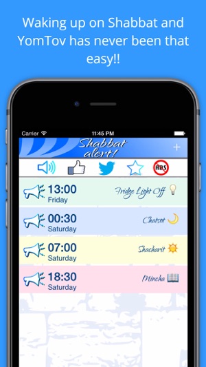 Shabbat Alert - alarm clock 4 jewish calendar date(圖1)-速報App