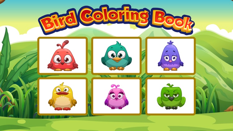 Bird Coloring Book - cartoon color pages game