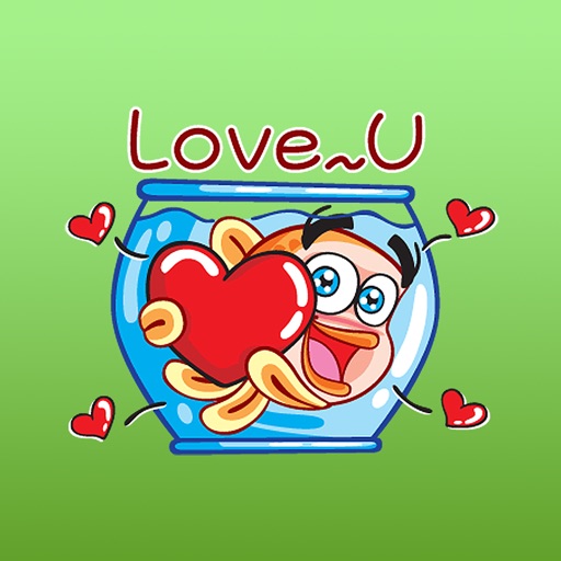 Golddy The Happy Goldfish Stickers iOS App