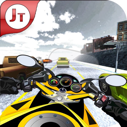 Snow Bike Racer : A Racing Drive on City Highway iOS App