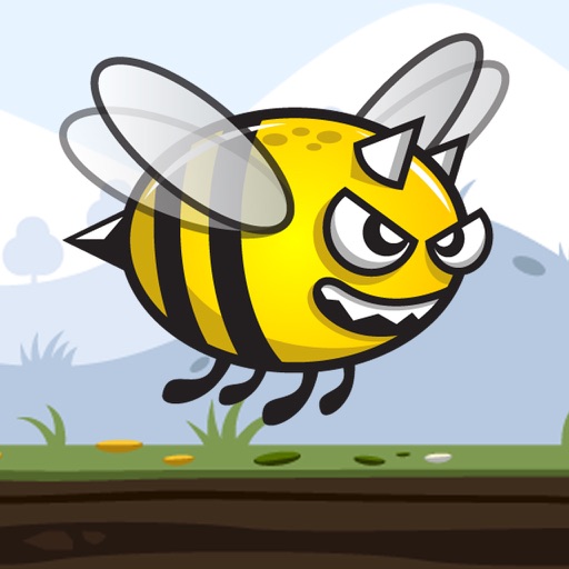 Angry Bee Fly Icon