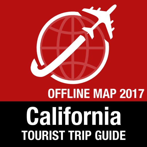 California Tourist Guide + Offline Map icon