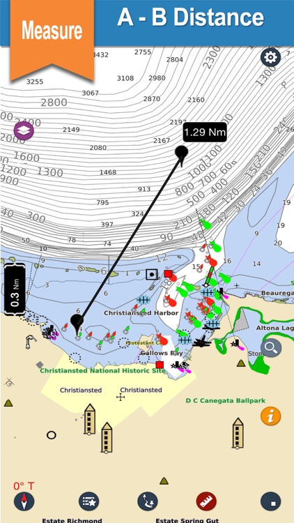 Virgin Island boating Nautical offline fishing map