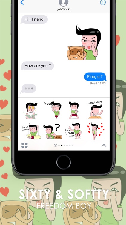 Sixty & Softy Stickers Emoji Keyboard By ChatStick