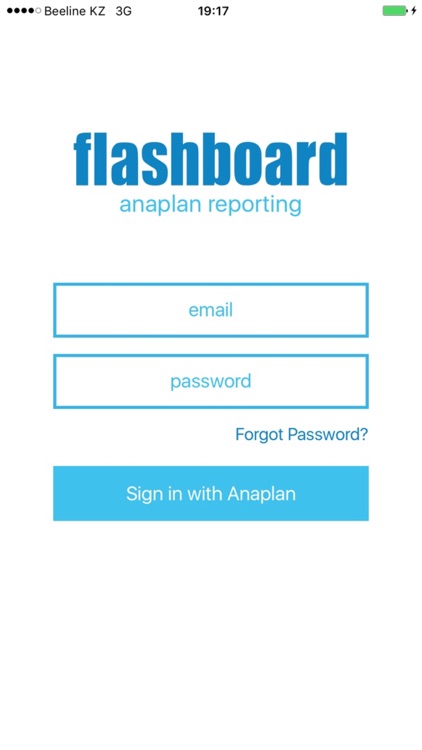 Flashboard - Anaplan reporting