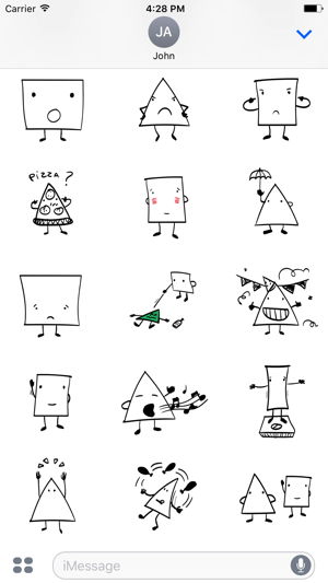 Triangle & Squares stickers for iMessage(圖3)-速報App