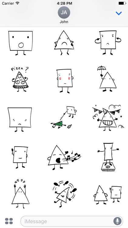 Triangle & Squares stickers for iMessage