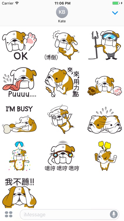 Billo The BullDog Expression Sticker