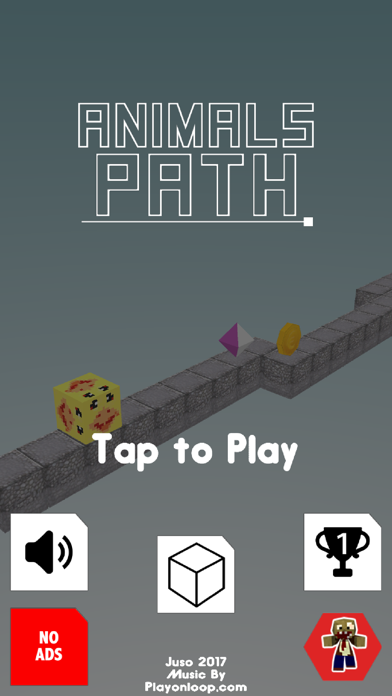 Animals Path - tap and flips cube to change lane screenshot 2