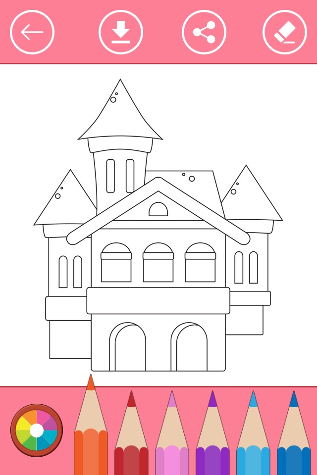Castle & Princess Coloring Book: Learn to color screenshot 4