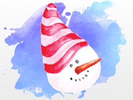 50 Beautiful Christmas stickers in watercolor styles for iMessage