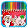 Coloring Book Santa And Pep Pig Game Version