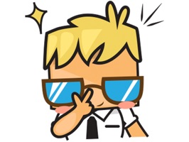 Gogo the cool guy for iMessage Sticker