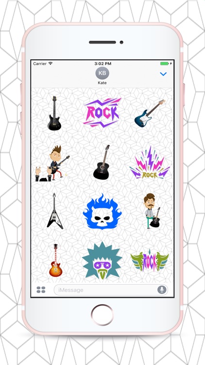 Animated Guitarist Stickers for Messaging