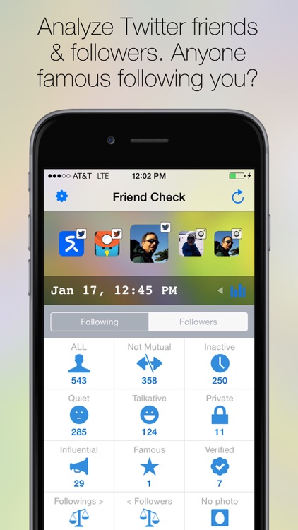 Friend Check, Follow Tracker for Twitter,Instagram
