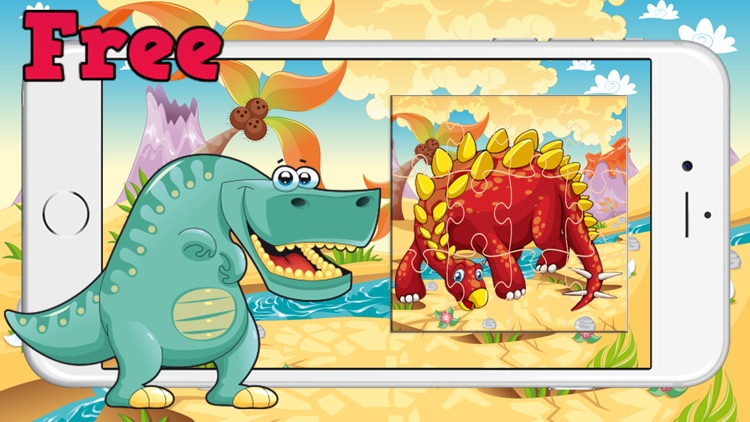 Pre-K Activities Puzzles - Dinosaur Jigsaw Game screenshot-3