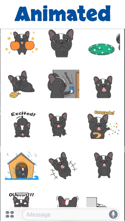 Funny Black Bulldog Animated screenshot-3