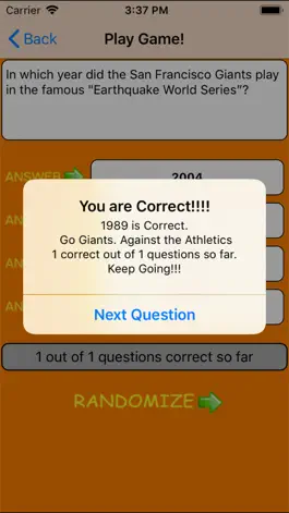 Game screenshot Trivia Game for SF Giants fans hack