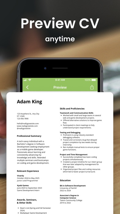 Resume Builder · CV Maker screenshot 2