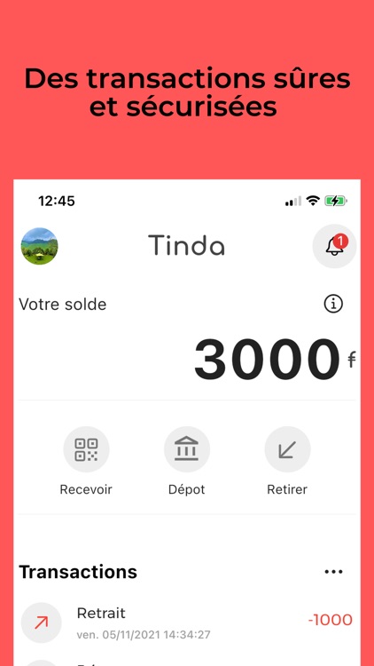 Tinda: Portefeuille numérique