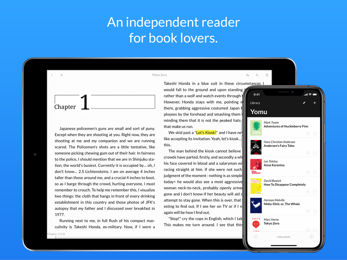 Yomu EBook Reader App voor iPhone, iPad en iPod touch AppWereld