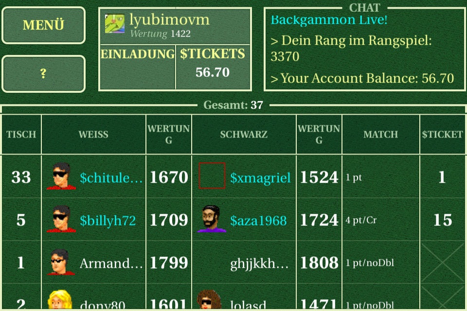 Backgammon Live screenshot 2