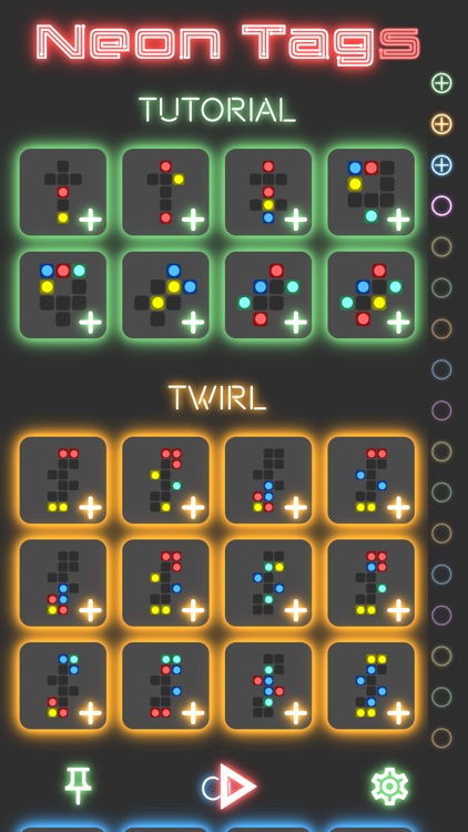 Neon Tags - math puzzle game