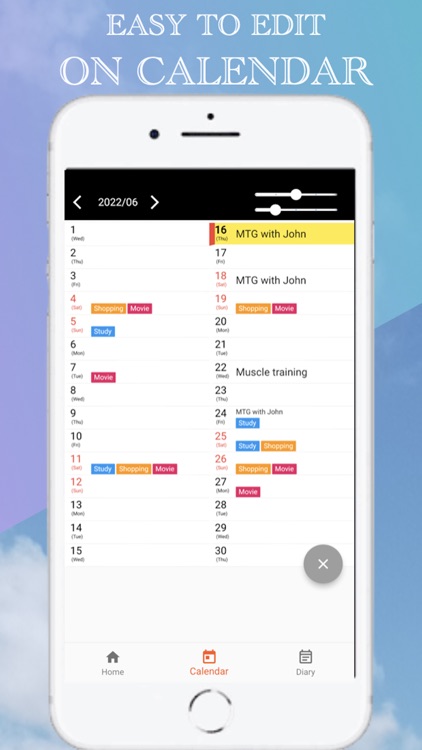 List calendar - Calendar app