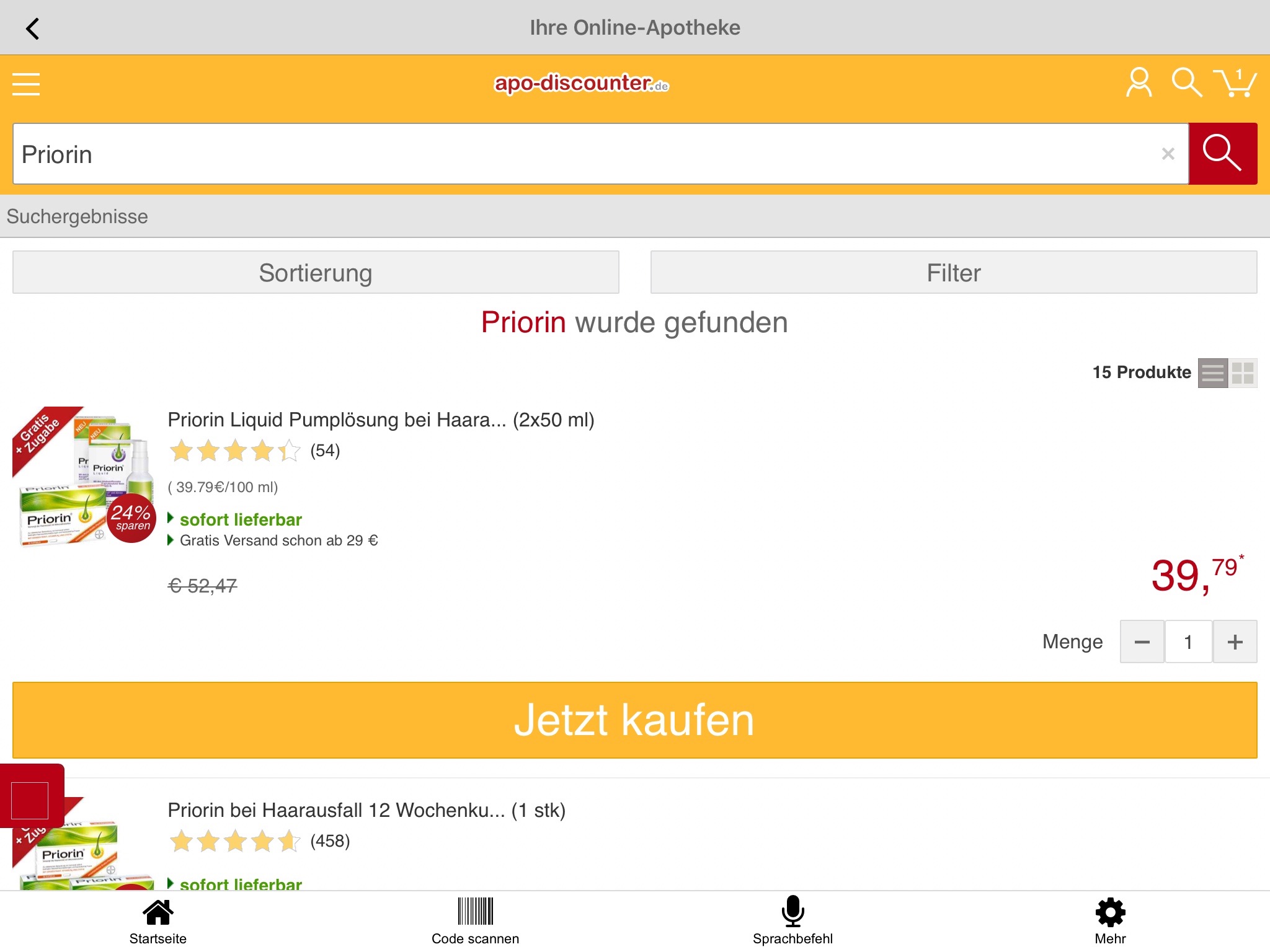 eRezept apodiscounter Apotheke screenshot 2