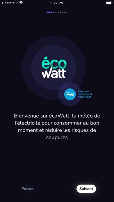 EcoWatt iphone captures décran