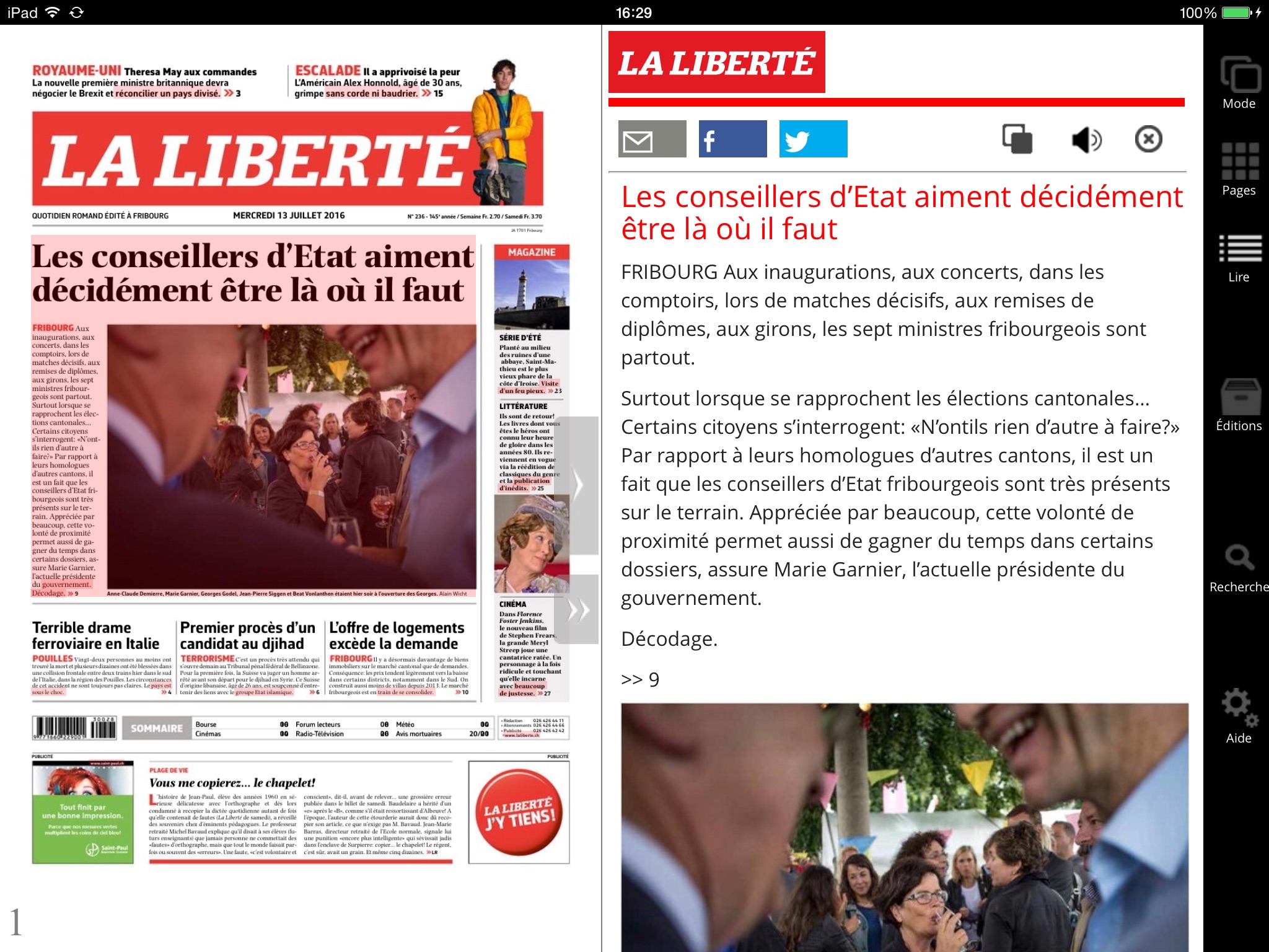 La Liberté journal screenshot 3