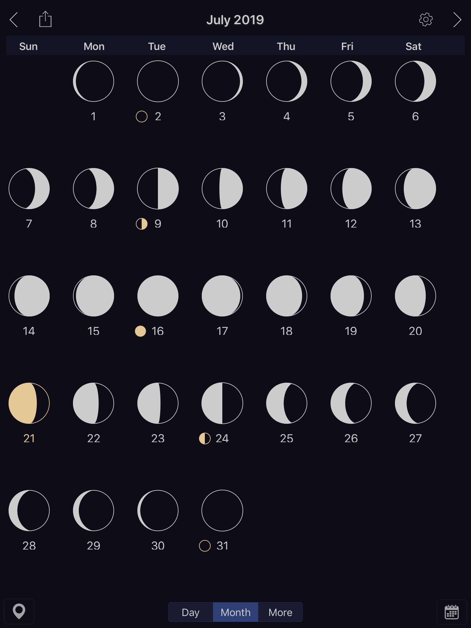 Moon Calendar Plus screenshot 2