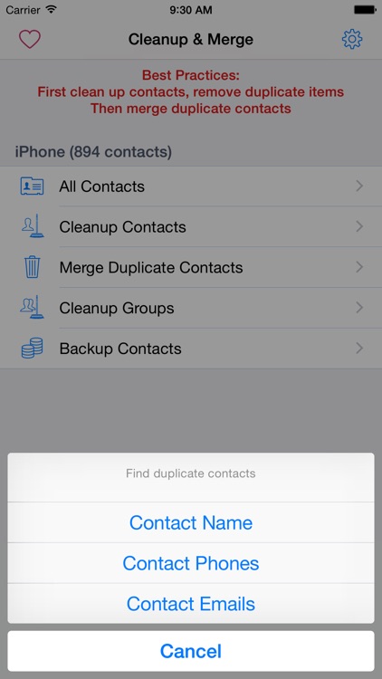 Clean,Merge Duplicate Contacts screenshot-3