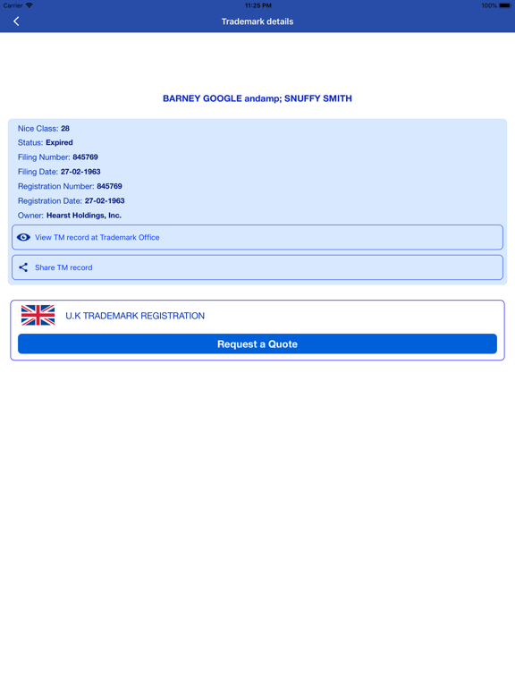 UK Trademark Search Tool screenshot 3