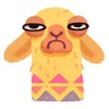 Hipster Lama Funny Stickers