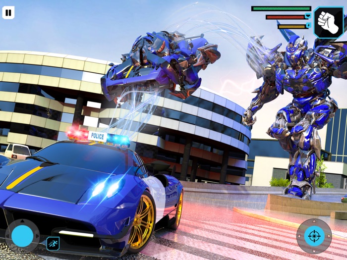 Police Robot War Car Games 3D