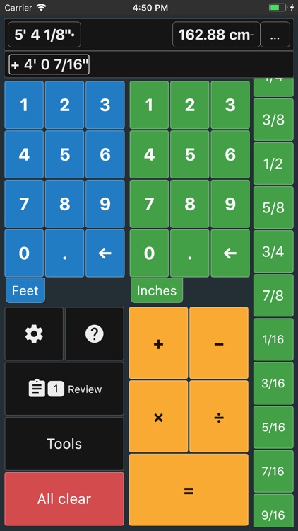 Feet and Inches Calculator
