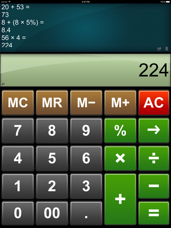 Calculator Easy HD iPad app afbeelding 2