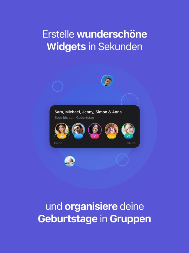 ‎Geburtstags App & Widget Screenshot