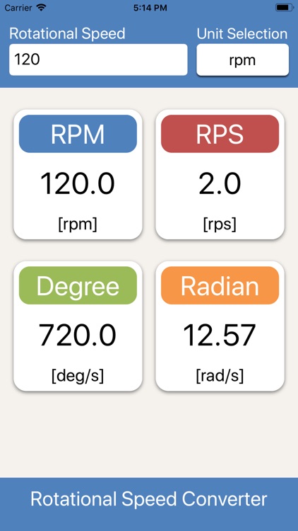 Rotational Speed Converter screenshot-0