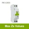 Calculate and look up the maximum permitted Zs value ( earth loop impedance ) to BS 7671