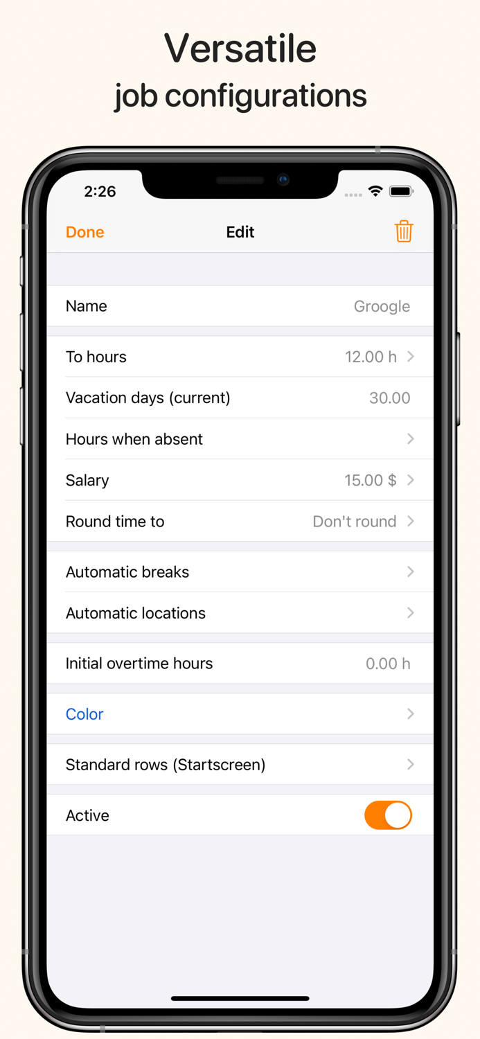 myWork - Time tracking