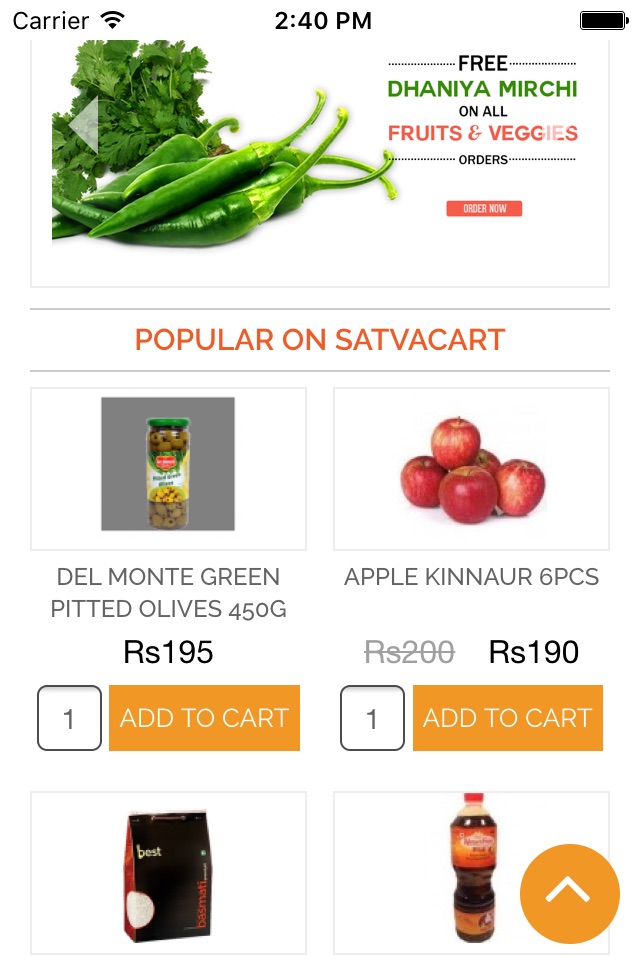 Satvacart - Grocery Delivery screenshot 2
