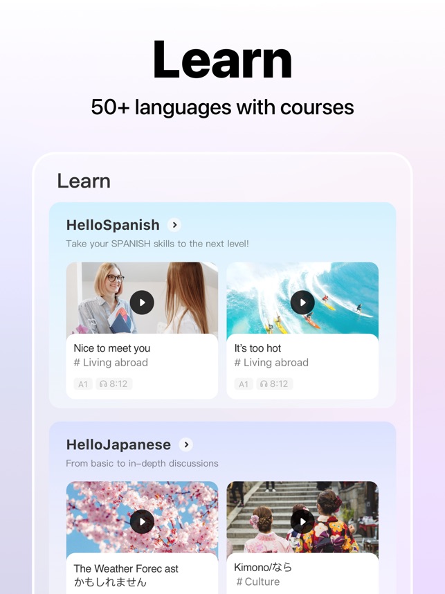 Chat online to learn languages